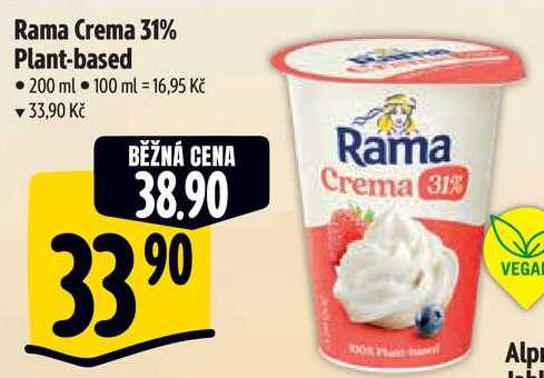 Rama Crema 31% Plant-based, 200 ml  v akci