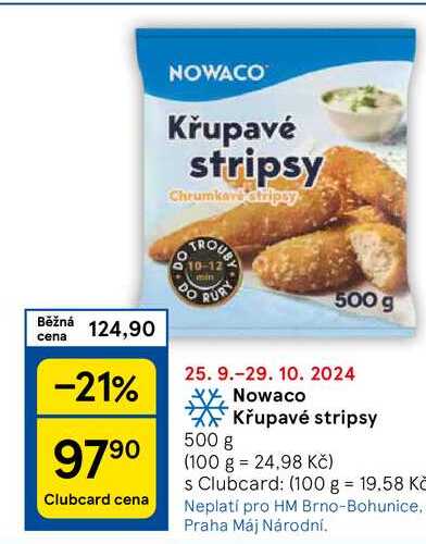 Nowaco Křupavé stripsy, 500 g