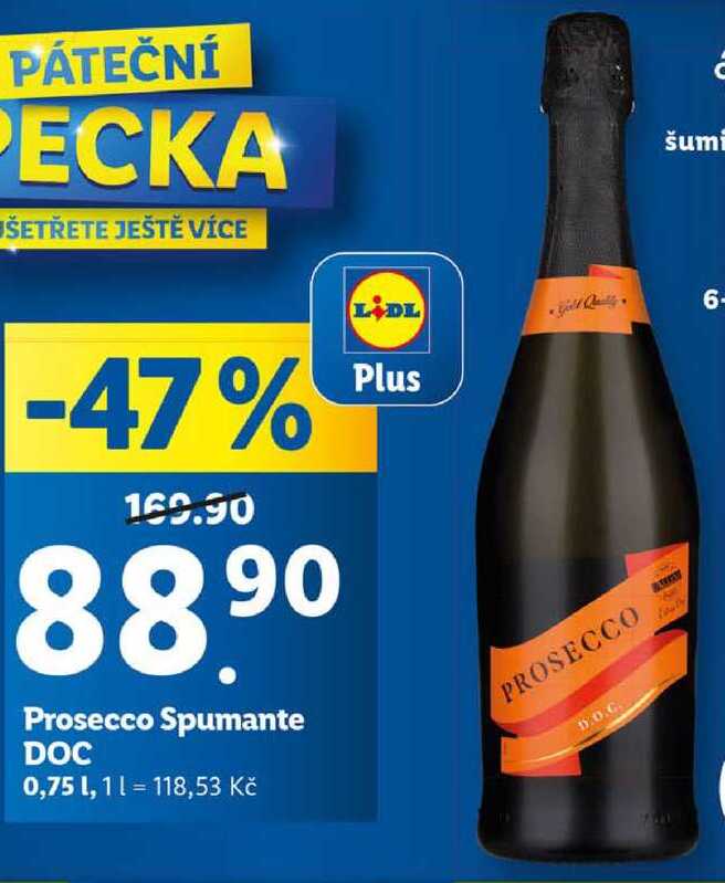 Prosecco Spumante DOC, 0,75 l