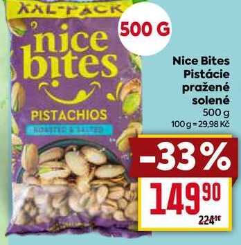 Nice Bites Pistácie pražené solené 500 g 