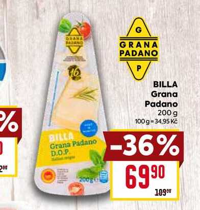 BILLA Grana Padano 200 g 