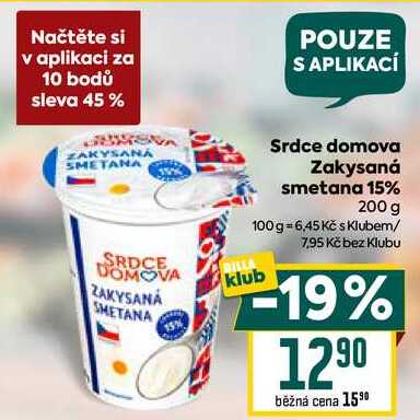 Srdce domova Zakysaná smetana 15% 200 g 