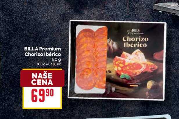 BILLA Premium Chorizo Ibérico 80 g 