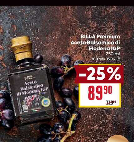 BILLA Premium Aceto Balsamico di Modena IGP 250 ml 