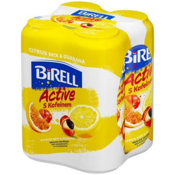 Birell Active Citrus mix a Guarana s kofeinem 4x0,5l