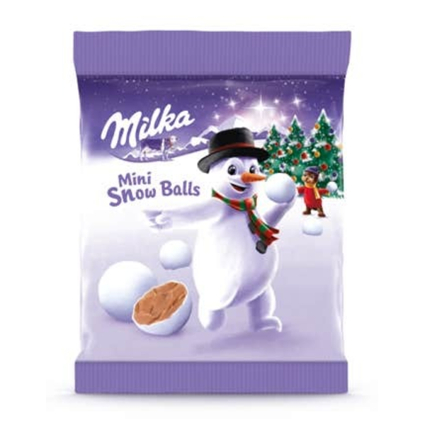 Milka Mini Snowballs, mléčná čokoláda