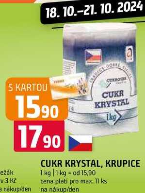 Cukr krystal krupice 1 kg