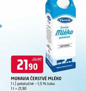 Moravia čerstvé mléko 1l