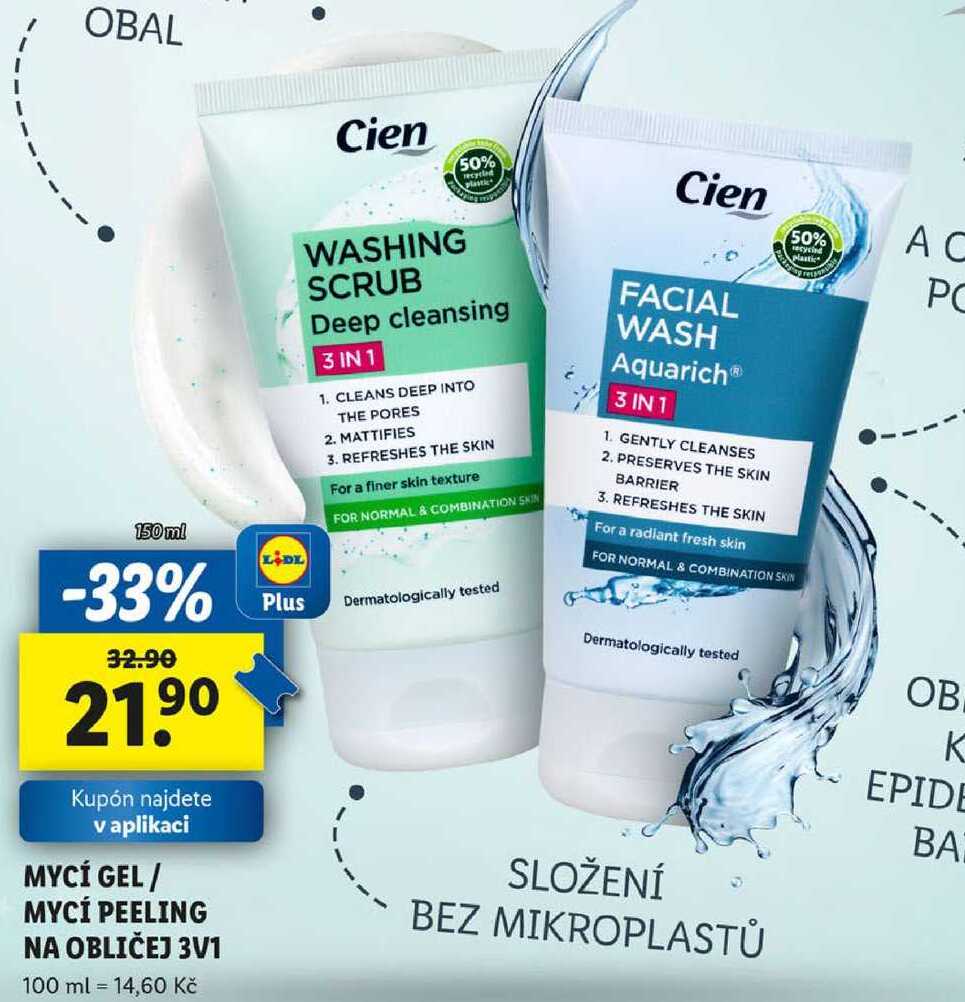 MYCÍ GEL/MYCÍ PEELING NA OBLIČEJ 3V1, 150 ml