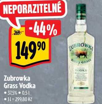 Zubrowka Grass Vodka, 0,5 l v akci