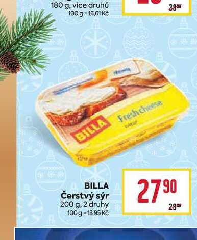 BILLA Čerstvý sýr 200 g, 2 druhy