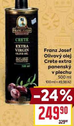 Franz Josef Olivový olej Crete extra panenský v plechu 500 ml 