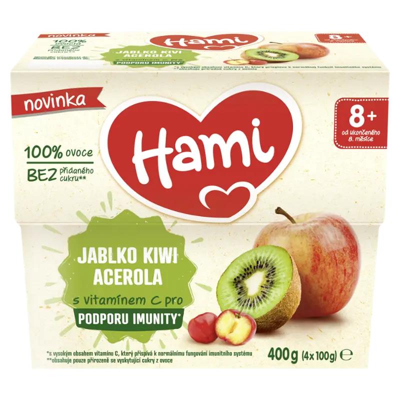 Hami Ovocný příkrm 100% ovoce jablko, kiwi, acerola, 400 g