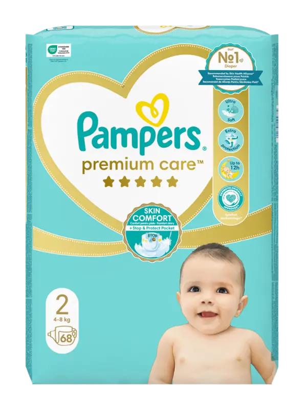 Pampers Plenky Premium Care 4 - 8 kg, vel. 2, 68 ks