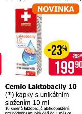 Cemio Laktobacily 10 kapky s unikátním složením 10 ml 