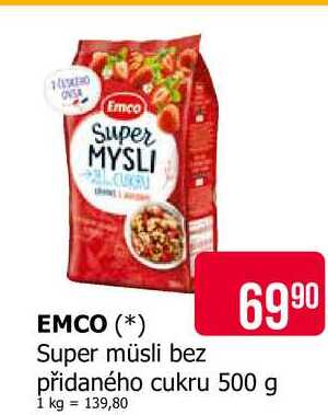 EMCO Super müsli bez přidaného cukru 500 g 