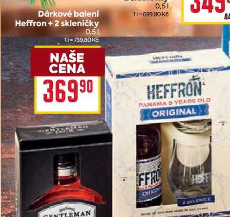 Dárkové balení Heffron + 2 skleničky 0,5l