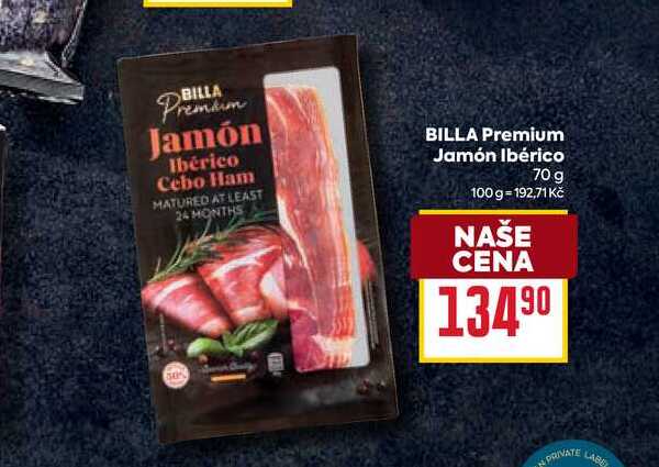 BILLA Premium Jamón Ibérico 70 g 