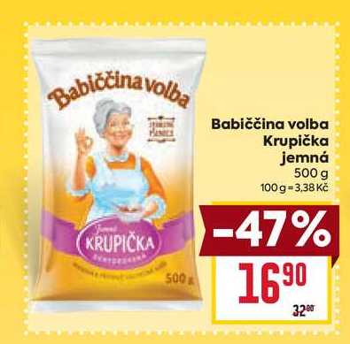 Babiččina volba Krupička jemná 500 g 