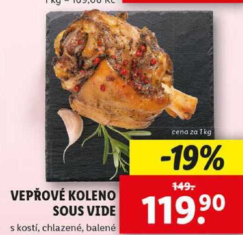 VEPŘOVÉ KOLENO SOUS VIDE, cena za 1 kg