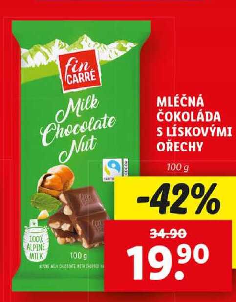 MLÉČNÁ ČOKOLÁDA S LÍSKOVÝMI OŘECHY, 100 g