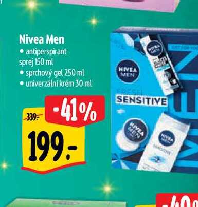 Nivea Men • antiperspirant sprej 150 ml • sprchový gel 250 ml 