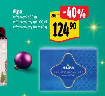 Alpa • francovka 60 ml, francovkový gel 100 ml, francovkový krém 40 g 