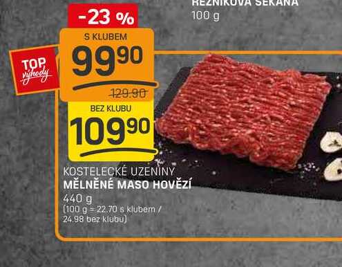 MĚLNĚNÉ MASO HOVĚZÍ 440 g 