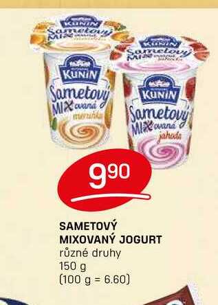 SAMETOVÝ MIXOVANÝ JOGURT různé druhy 150 g 