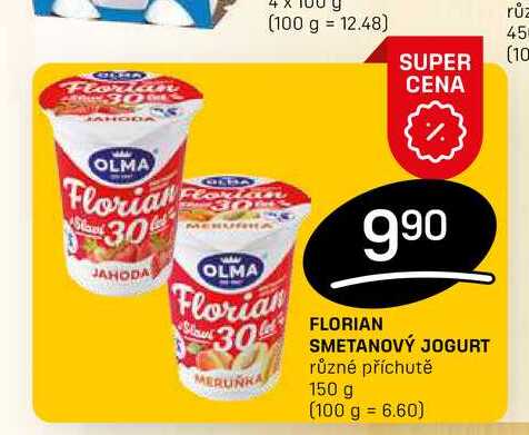 FLORIAN SMETANOVÝ JOGURT různé příchutě 150 g 