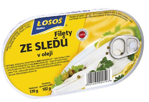 Losos Star Filety ze sleďů v oleji, 102 g