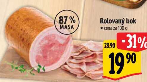 Rolovaný bok, cena za 100 g 