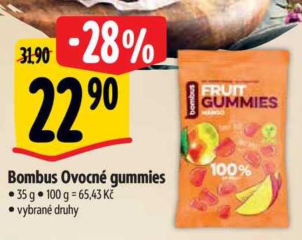 Bombus Ovocné gummies, 35 g