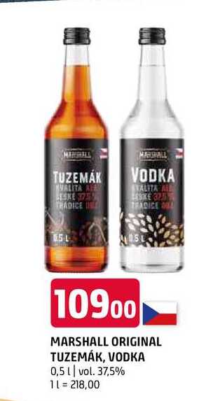 Marshall Tuzemák, Vodka 37,5% 0.5l