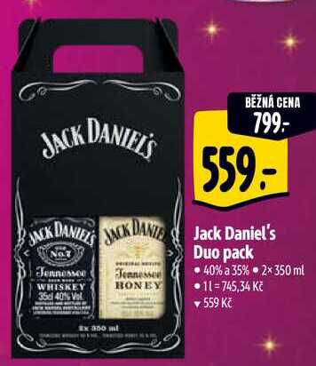 Jack Daniel's Duo pack, 2x 350 ml