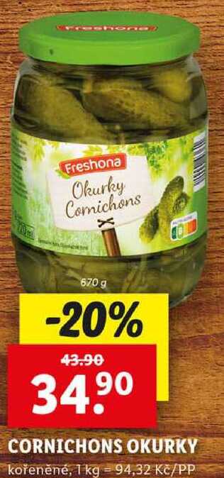 Cornichons okurky, 670 g