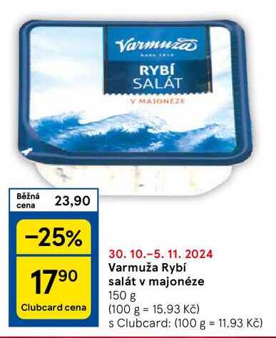 Varmuža Rybí salát v majonéze, 150 g 