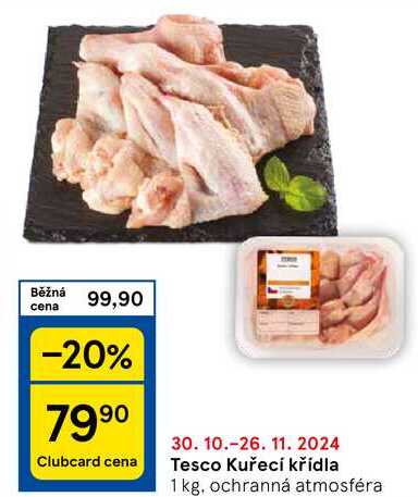 Tesco Kuřecí křídla, 1 kg