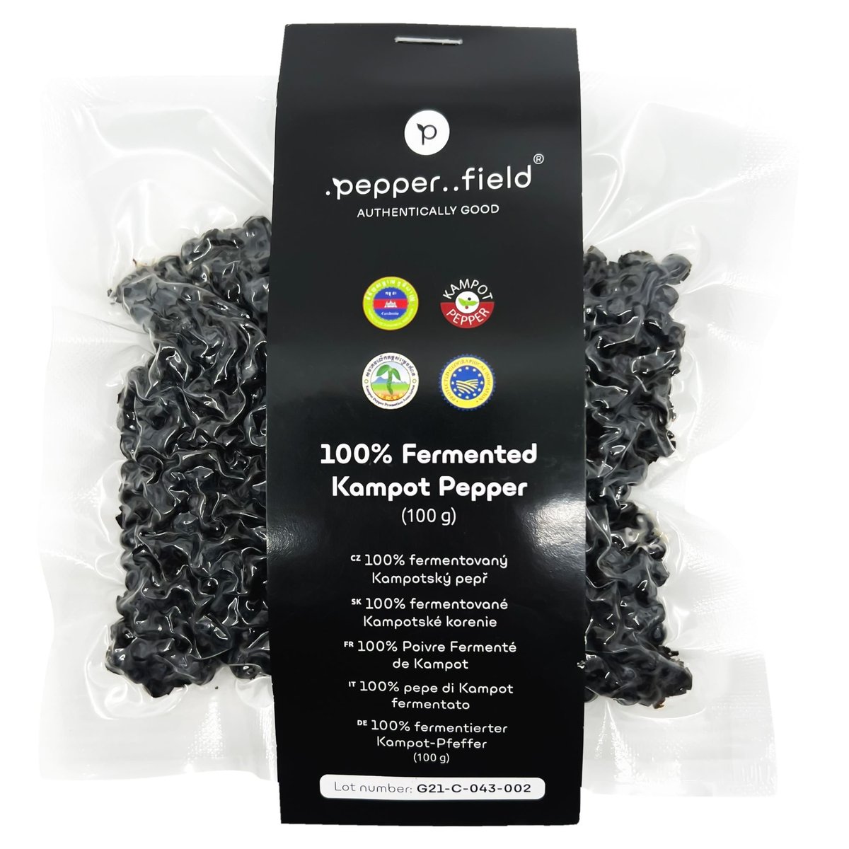 .pepper..field Fermentovaný solený Kampotský pepř Prezidentská edice