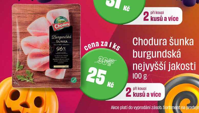 Chodura šunka burgundská nejvyšší jakosti 100 g  