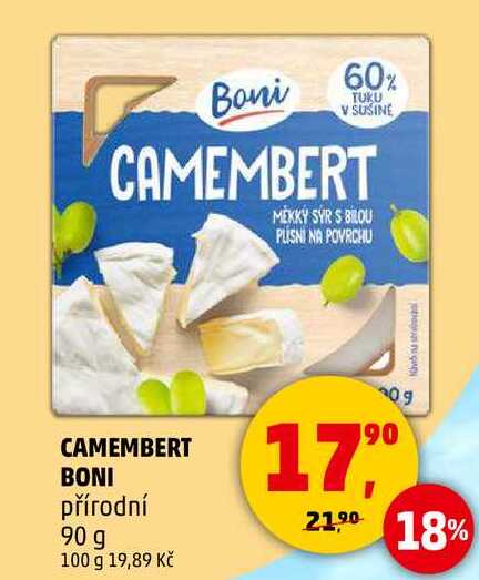 CAMEMBERT BONI přírodní, 90 g