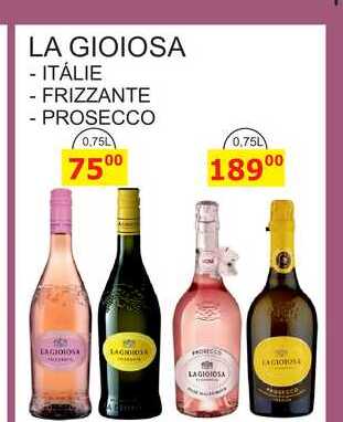 LA GIOIOSA - ITÁLIE - FRIZZANTE - PROSECCO 0.75L 