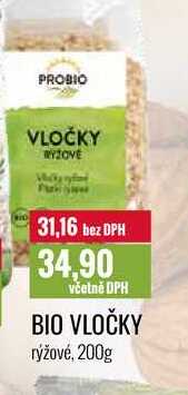 BIO VLOČKY rýžové, 200g 