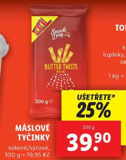 Máslové tyčinky, 200 g