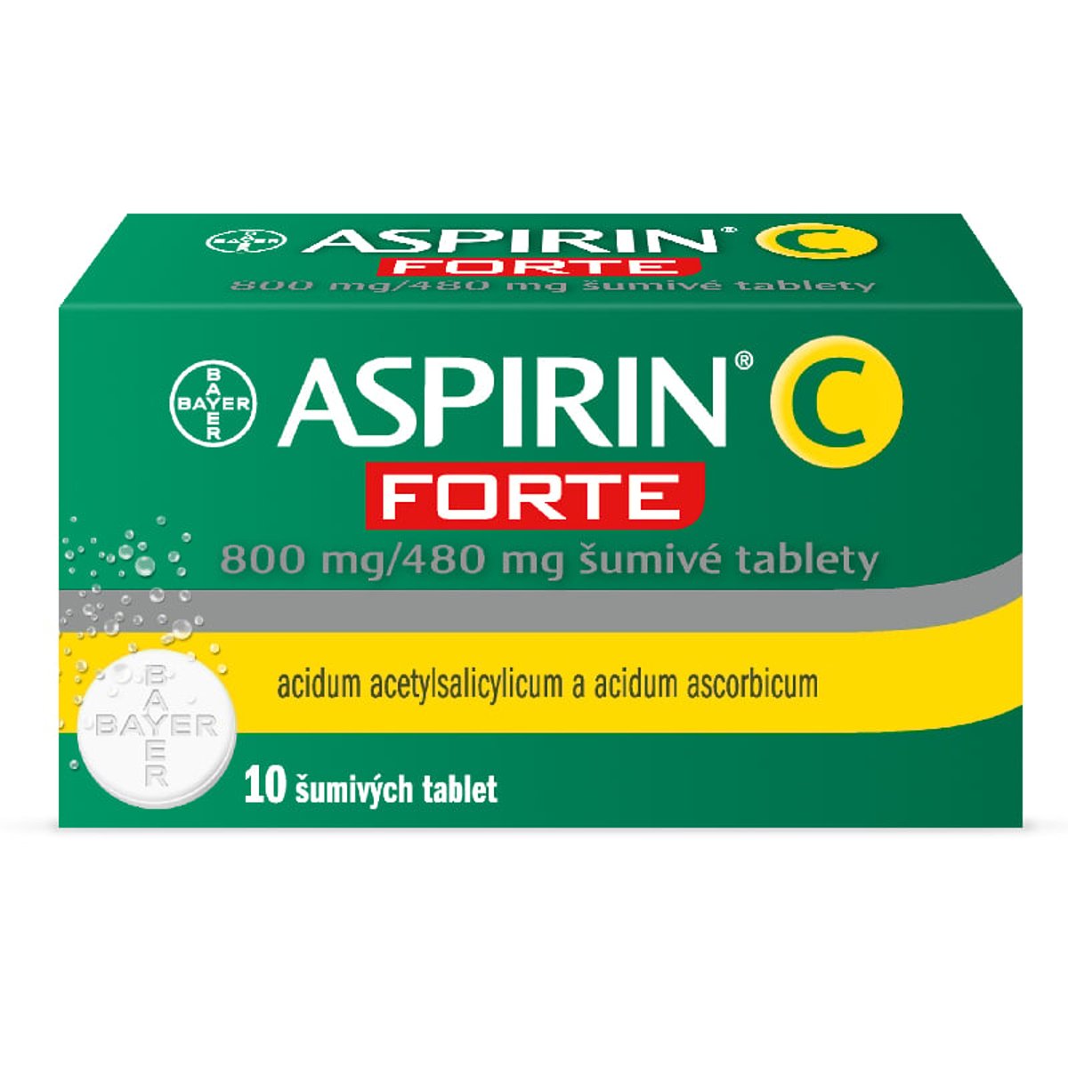 ASPIRIN C FORTE 800MG/480MG šumivá tableta 10