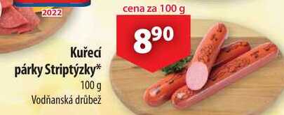 Kuřecí párky Striptýzky, 100 g 