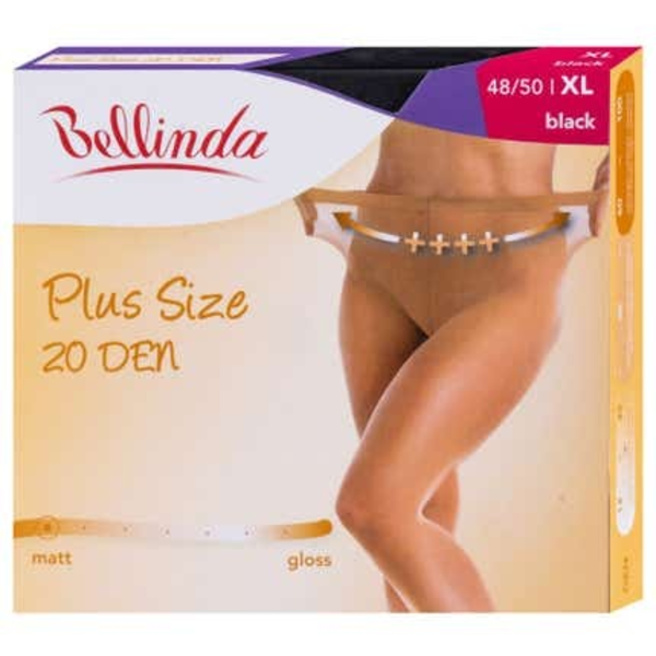 Bellinda Dámské punčocháče PLUS SIZE černé, vel. XL