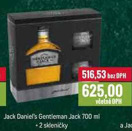 Jack Daniel's Gentleman Jack 700 ml + 2 skleničky 