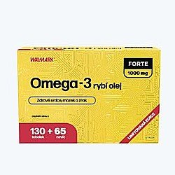 Walmark Omega‑3 FORTE rybí olej 1000mg 130 + 65 tobolek NAVÍC