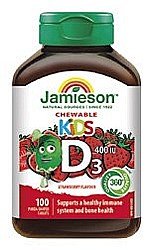 JAMIESON Vitamín D3 Kids jahoda 100 cucacích tablet